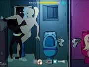Fuckerman - Anal fuck Prostitute in Club Bathroom - 2D Cartoon Animated Porn