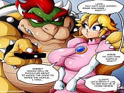 Super Mario Princess Peach Pt. 1 - The Princess is being fucked in the ass by Bowser while Mario is fighting to get to her || Cartoon Comic Parody Porn xxx