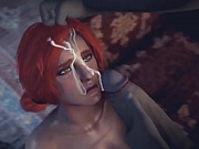 The bandit fucked the Triss Merigold in Anal and Cum on Face - Witcher Animation 3d Porn