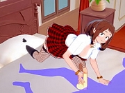 My Hero Academia Hentai - Uraraka Handjob and fucked - Japanese Asian Manga Anime Film Game Porn