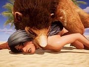 Furry fucks a bitch in the desert | Big Cock Monster | 3D Porn Wild Life