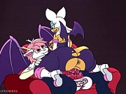 Rouge The Bat rides on Biscuits