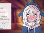 Gawr Gura forgot to turn off the stream before sex ! Anime hentai 2d ( Cartoon porn )