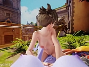 Tracer & Futa Widowmaker got distrated on the match |  t.me/meatlink