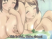 step Sisters Taking a Bath Together! Hentai [Subtitled]