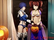 Rise and Naoto Halloween Trick-or-treating