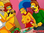 Returning the kindness! Swap wives! The Simptoons, Simpsons porn
