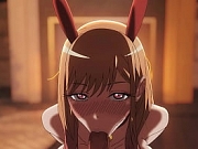 Hot Blonde Marin Dressed as a Bunny Gives Blowjob then Gets Creampied - Uncensored Cartoon