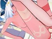 Genshin Impact Hentai - Mualani fucks on the beach - 3d anime cartoon blowjob porn sex